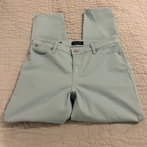 Talbots Flawless Five Pocket Slim Ankle Jeans Mint Green
